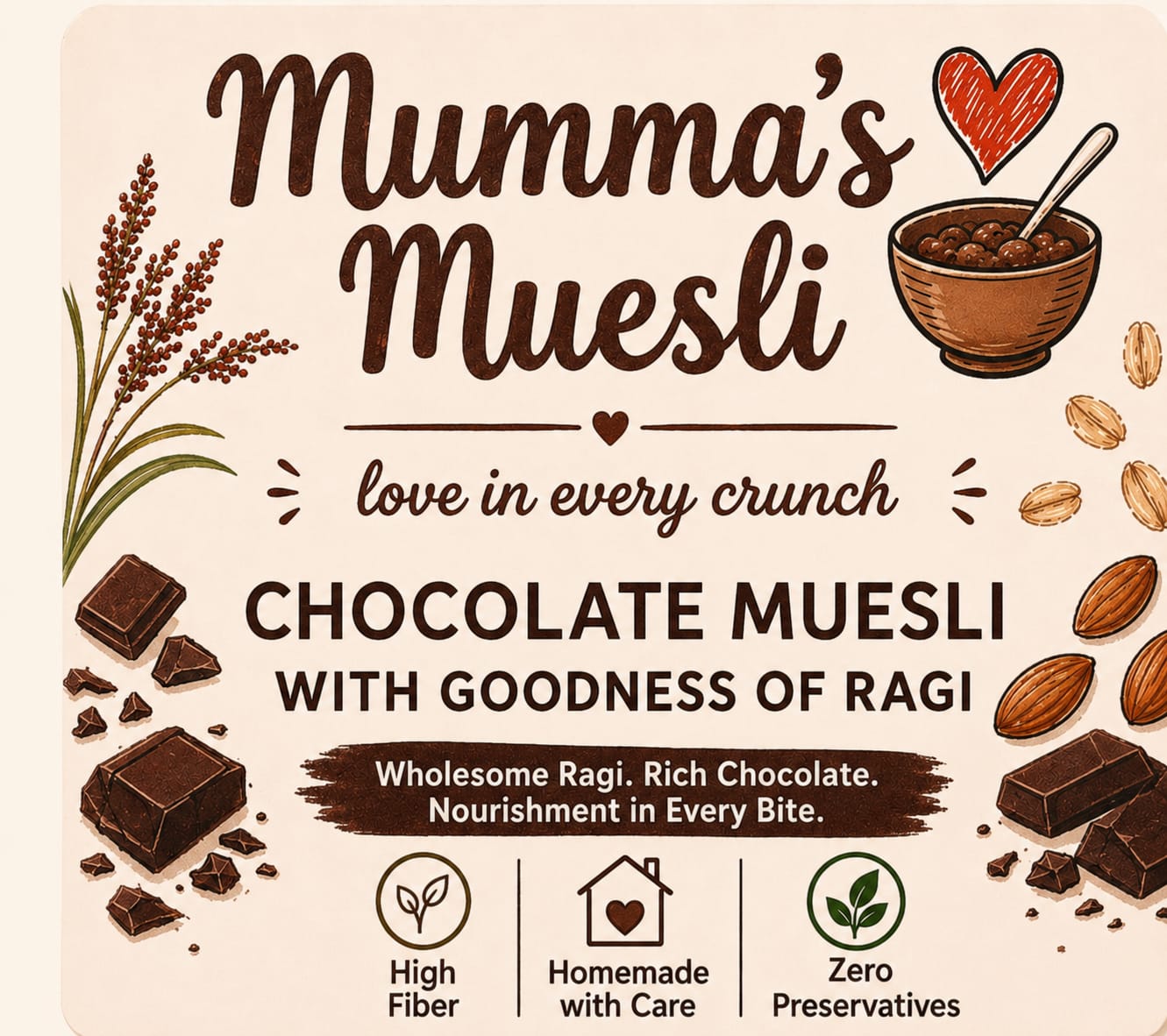 Chocolate Ragi Muesli